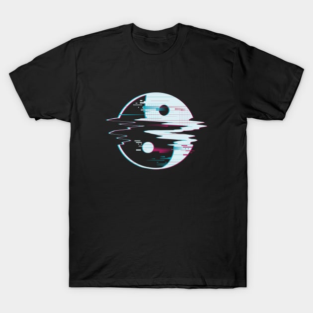 Glitch Yin Yang T-Shirt by SLAG_Creative